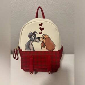 Gently used Lady and the Tramp Mini Loungefly backpack